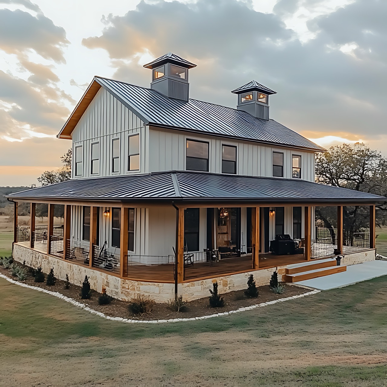 arafed house with a covered porch and a covered porch