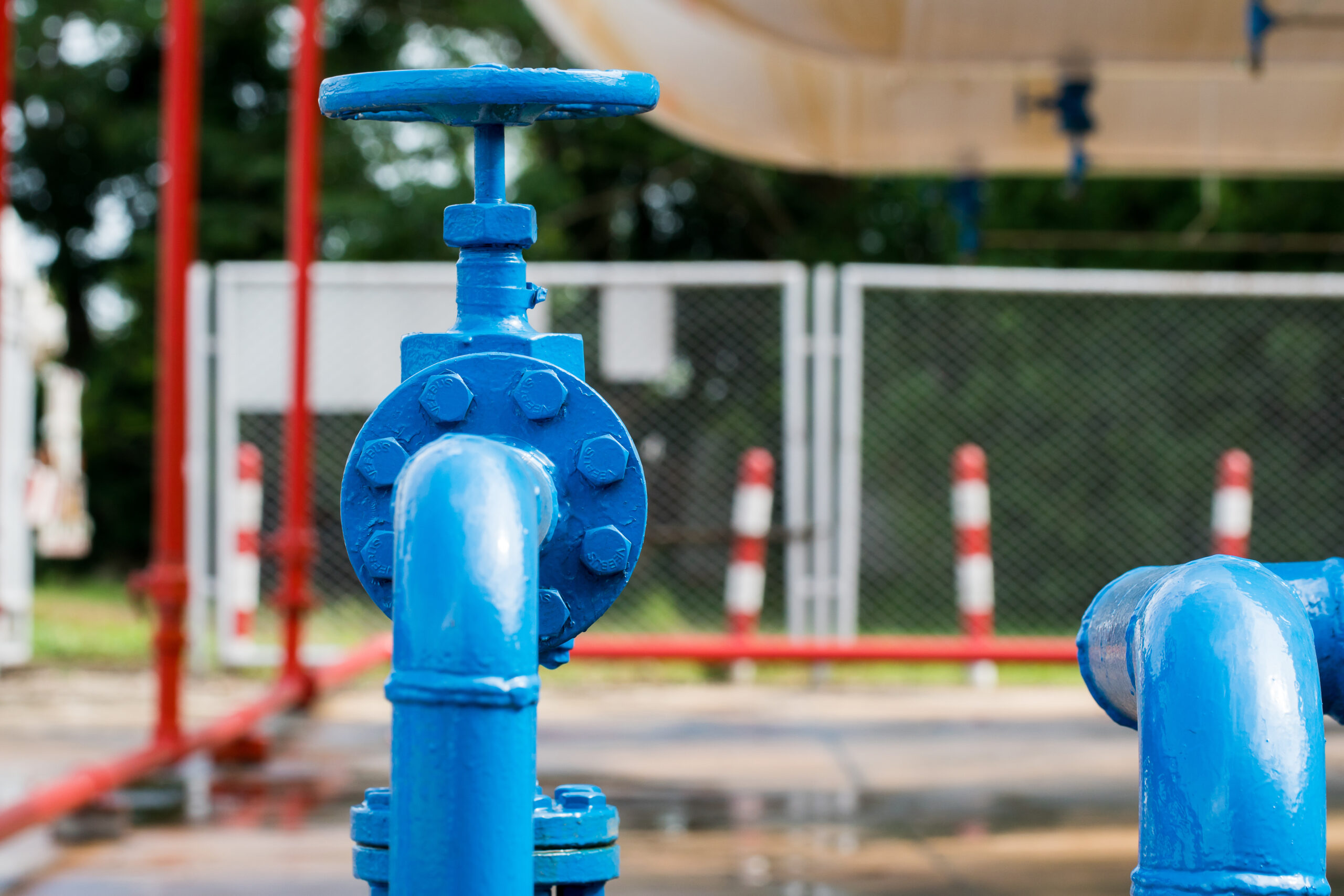 Valves at gas plant
